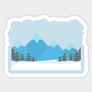 Snowy Mountains Sticker